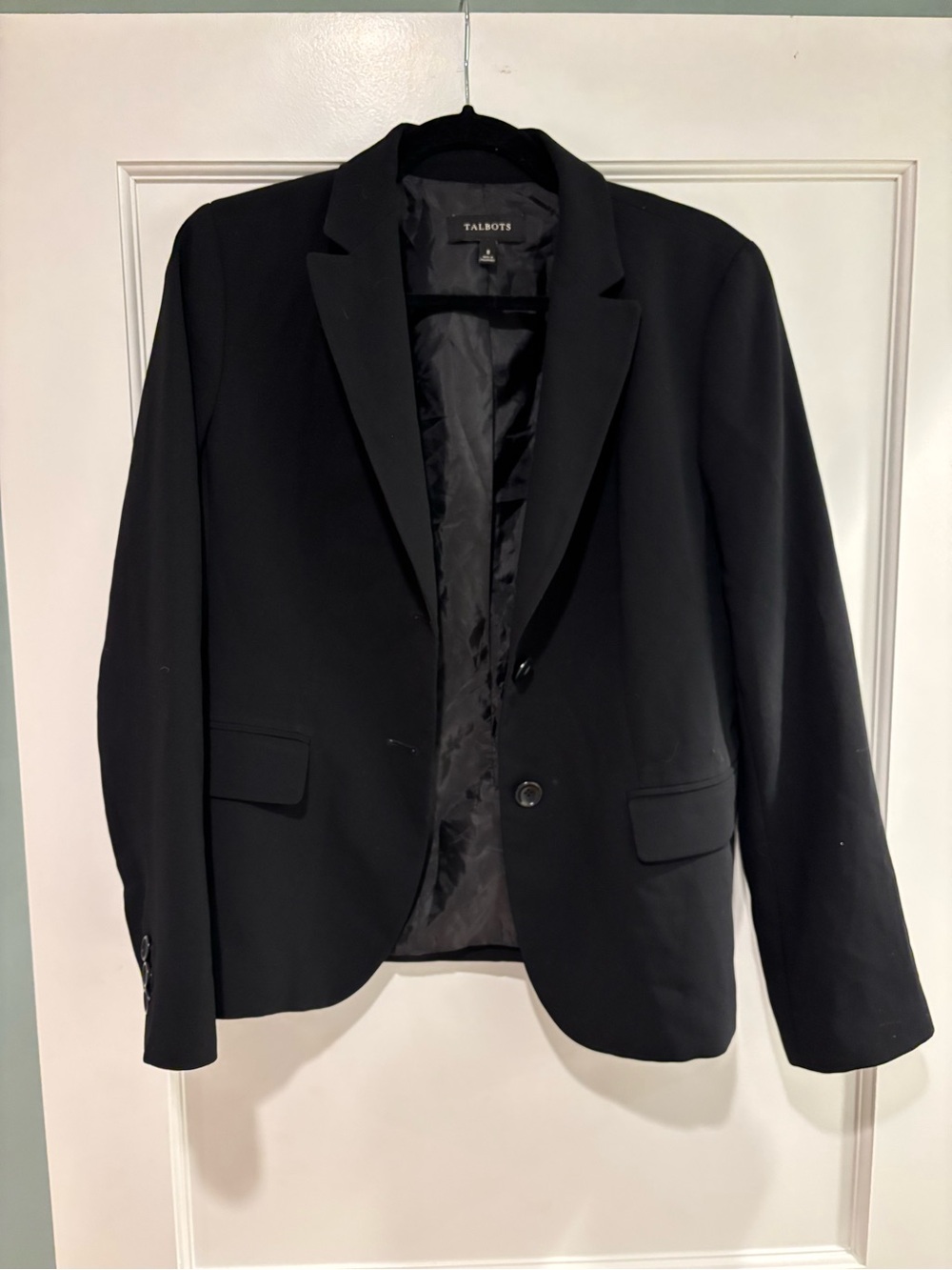 Talbots Black Women's Blazer - Single-Button Tailored Jacket